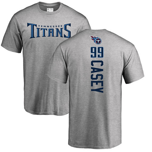 Tennessee Titans Men Ash Jurrell Casey Backer NFL Football #99 T Shirt->nfl t-shirts->Sports Accessory